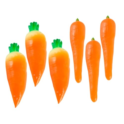 TOYANDONA 6st Mini-Karotten Karottenschredder Squishy-Maker Karotten Basteln Gemüse-Foto-Requisite Karotten-verzierung Partygeschenk Ostern-Karotten- Künstliche Karotten Home Decore PVC TOYANDONA 6st Mini-Karotten Karottenschredder Squishy-Maker Karotten Basteln Gemüse-Foto-Requisite Karotten-verzierung Partygeschenk Ostern-Karotten- Künstliche Karotten Home Decore PVC von TOYANDONA