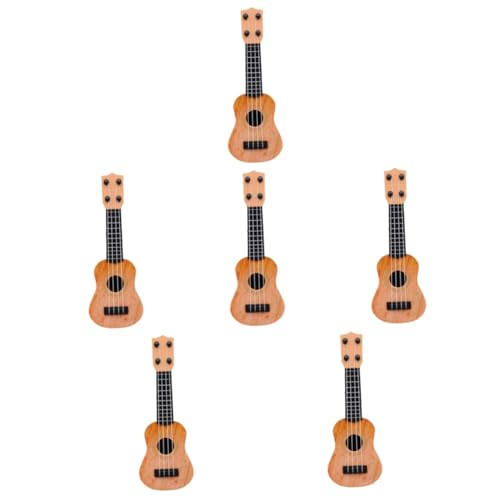 TOYANDONA 6st Mini-Ukulele Kindergitarren-Spielzeug-Ukulele Ukulele-Gitarre Für Kinder Gitarren-Musical Musikinstrumente Für Kleinkinder Anfänger-Ukulele Plastik Baby Geschenk Klassisch von TOYANDONA