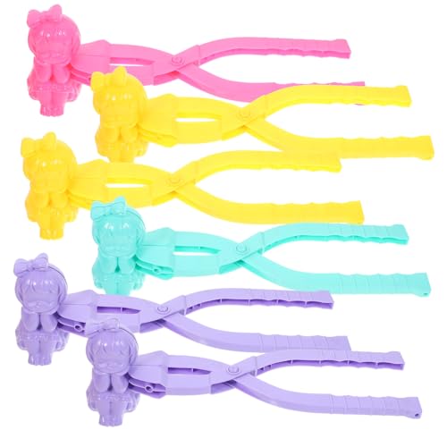 TOYANDONA 6st Schneeball Klammer Schneeballmaschine Schneespielzeug Künstlicher Schnee Schneemaschine Schneekegelhersteller Schneefräse Schneekugel Schneeballhersteller Plastik von TOYANDONA