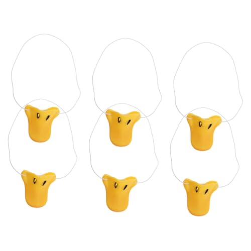 TOYANDONA 6st Simulierte Entennase Nase Kostüm Cosplay-nase Halloween Plüsch Austauschbare Zirkusnase Entenzubehör Entennasenkostüm Simulationsstütze Party-requisite Vinyl Yellow von TOYANDONA