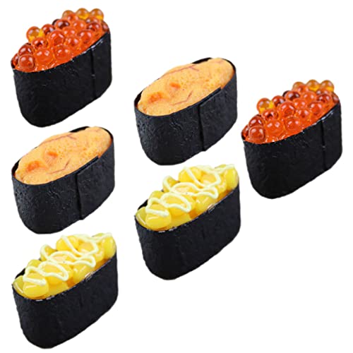 TOYANDONA 6st Sushi-Simulation Künstliches Sushi- Gefälschtes Essen Dekoratives Sushi-Modell Simulation Lebensmittelmodell Lebensechtes Sushi-Modell Gefälschtes Sushi-Modell PVC TOYANDONA 6st Sushi-Simulation Künstliches Sushi- Gefälschtes Essen Dekoratives Sushi-Modell Simulation Lebensmittelmodell Lebensechtes Sushi-Modell Gefälschtes Sushi-Modell PVC von TOYANDONA