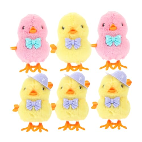 TOYANDONA 6st Uhrwerk Huhn Für Jungen Mädchen Hühnerfutter Springen Kükenspielzeug Aufziehküken Spielzeugküken Für Kleinkinder Plüsch Küken Plastik TOYANDONA 6st Uhrwerk Huhn Für Jungen Mädchen Hühnerfutter Springen Kükenspielzeug Aufziehküken Spielzeugküken Für Kleinkinder Plüsch Küken Plastik von TOYANDONA