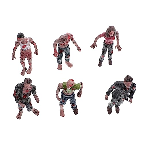TOYANDONA 6st Zombie-Puppen Modell Zombiefiguren Aus Kunststoff Simulations-Zombie-Puppen Gruselige Zombie-Requisiten Knifflige Partyspielzeuge Mini-leichenpuppen Mini-zombiefiguren Plastik von TOYANDONA