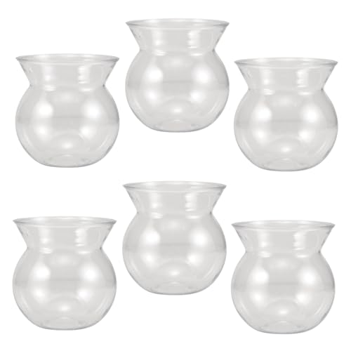 TOYANDONA 6stücke Mini-blumentopf Aus Klarem Kunststoff Kleine Pflanzentöpfe Transparente Mini-vase Für Tischdekoration Pflanzentöpfe Für Junge Mädchen Und Anfänger Einfache Überwachung Der TOYANDONA 6stücke Mini-blumentopf Aus Klarem Kunststoff Kleine Pflanzentöpfe Transparente Mini-vase Für Tischdekoration Pflanzentöpfe Für Junge Mädchen Und Anfänger Einfache Überwachung Der von TOYANDONA