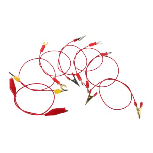 TOYANDONA 7 Stück Teiliges Labor Messleitungen mit Krokodilklemmen und Bananensteckern Vielseitige Elektrische Prüfkabel für Physik Experimente Schnelles DIY Schaltkreis Lernset für Schüler von TOYANDONA