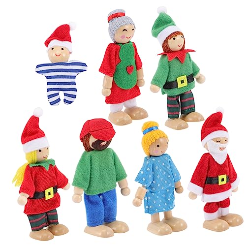TOYANDONA 7 Stücke Puppen Für Puppe Tuch Holz Familie Puppe TOYANDONA 7 Stücke Puppen Für Puppe Tuch Holz Familie Puppe von TOYANDONA