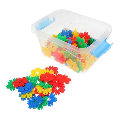 TOYANDONA 70-teiliges Baustein-Spielzeug Für Kinder Im Vorschulalter Schneeflocke Pädagogisches Spielzeug-Set Fördert Die Feinmotorik von TOYANDONA