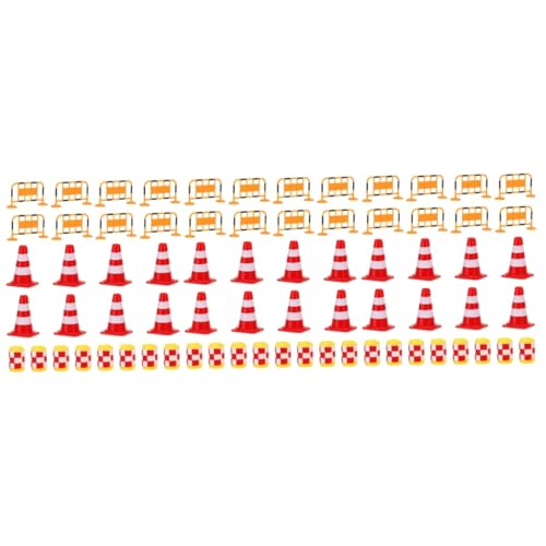 TOYANDONA 72 STK Verkehr Straßenschild Barrikade Mini-Konstruktionskegel-Spielzeug Straßenschilder, Spielzeug Spielzeuge Embleme Lernspielzeug für Kinder Kinderspielzeug Jesus Verkehrskegel von TOYANDONA