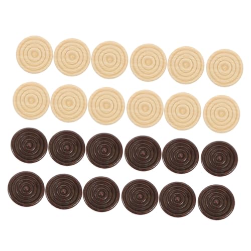 TOYANDONA 72 Stück Teiliges Holz Schach und Dame Figuren Robuste Schachbrett Zubehör Runde Spielfiguren Leicht und Kompakt für Brettspiele als Ersatzteile für Unterwegs TOYANDONA 72 Stück Teiliges Holz Schach und Dame Figuren Robuste Schachbrett Zubehör Runde Spielfiguren Leicht und Kompakt für Brettspiele als Ersatzteile für Unterwegs von TOYANDONA