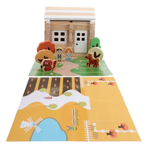 TOYANDONA 75Stücke Teiliges Holzbausteine für Kreatives Frühkindlichen Entwicklung und Motorik für DIY Projekte und Räumliches Vorstellungsvermögen von TOYANDONA