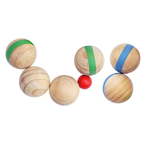 TOYANDONA 7Stücke Grasrollenkugeln Holz Teiliges Wurfspiel Für Freien Für Partys Und Fördert Soziale Fähigkeiten Und Spaß TOYANDONA 7Stücke Grasrollenkugeln Holz Teiliges Wurfspiel Für Freien Für Partys Und Fördert Soziale Fähigkeiten Und Spaß von TOYANDONA