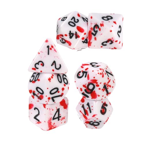 TOYANDONA 7pcs Splatter Würfel Set Halloween Indoor Tisch Würfel Halloween Dekorationen von TOYANDONA