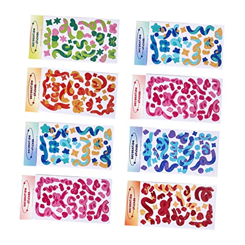 TOYANDONA 8 Blätter Handbuch-Aufkleber Bunte Aufkleber Selbstklebende Scrapbooking-Aufkleber Aufkleber Ästhetisch Aufkleberdekoration Dekorative Fotoabziehbilder Aufkleber PVC TOYANDONA 8 Blätter Handbuch-Aufkleber Bunte Aufkleber Selbstklebende Scrapbooking-Aufkleber Aufkleber Ästhetisch Aufkleberdekoration Dekorative Fotoabziehbilder Aufkleber PVC von TOYANDONA