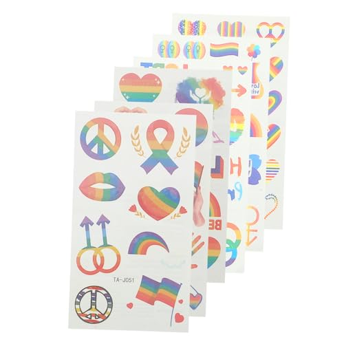 TOYANDONA 8 Bögen Selber Aufkleber Pride Gay Transfer Decals Gay Stickers Transfer Sticker DIY LGBTQ Regenbogen Sticker Pride Stickers Rainbow Transfer Decals Buntes Papier TOYANDONA 8 Bögen Selber Aufkleber Pride Gay Transfer Decals Gay Stickers Transfer Sticker DIY LGBTQ Regenbogen Sticker Pride Stickers Rainbow Transfer Decals Buntes Papier von TOYANDONA