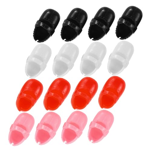 TOYANDONA 8 Paare Simulationspuppenschuhe Puppenkostümzubehör Mini-Schuhe Kleiner Schuhschmuck Mini -Szene Schmücken Mikro-landschafts-Requisiten Mini-Hausschuhe Kleines Hauszubehör Plastik von TOYANDONA