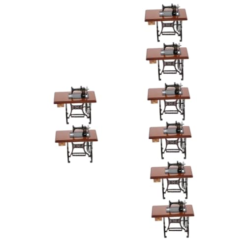TOYANDONA 8 STK Mini-Nähmaschine bastelzeug Craft handwerkskunst Mini-Möbel Mikrospielzeug Modelle Nähnadelmaschine Miniatur-Puppenhauszubehör Mini-Hausschmuck Jahrgang schmücken Figur Holz von TOYANDONA