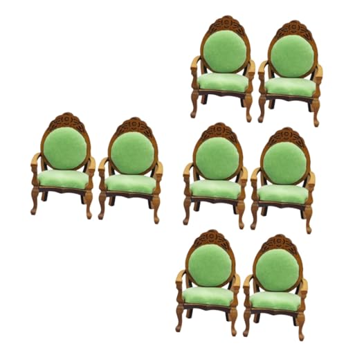 TOYANDONA 8 STK Mini-Sessel Spielspielzeug Vorgeben Stuhlornament Mini-stuhlverzierung Mini-Stuhl-Modell Puppenhausstuhl Mini-hausmöbel Vintage-Accessoires Mikro Kleines Miniatur Holz von TOYANDONA