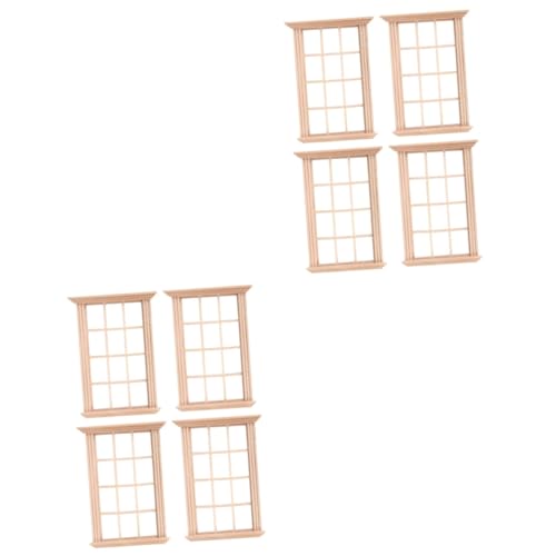 TOYANDONA 8 STK Puppenhausfenster Kinder bastelset basteln für Kinder Mini-Terrarium Puppenstubenfenster im Maßstab 1 12 Werkzeug Wohnkultur Puppenhaus-Layout kleines Hausgerät farblos Möbel von TOYANDONA