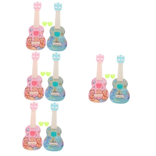 TOYANDONA 8 STK Ukulele Spielzeug Kleinkindspielzeug für Mädchen Spielzeug für Kinder Kinderspielzeug Gitarre Anfänger-Ukulele Kinder-Ukulele-Spielzeug Kann Spielen Musikinstrument Plastik von TOYANDONA