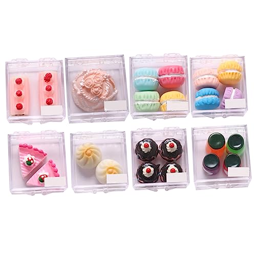 TOYANDONA 8 Sets Miniatur Dessert Mini Lebensmittelspielzeug Mini Simuliertes Mini Brot Mini Brot Verzierung Gefälschtes Kuchen Ornament Miniatur Spielzeugmodell Gefälschtes von TOYANDONA