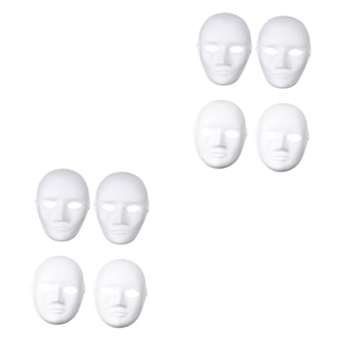 TOYANDONA 8 Stk Party-Maske gesichtsmaske halloween masken opmasken faschingsmaske mouth mask sally Gesicht dekorierbar Halloweenkostüm Herrenbekleidung Halloween-Kostüme für Erwachsene Weiß von TOYANDONA