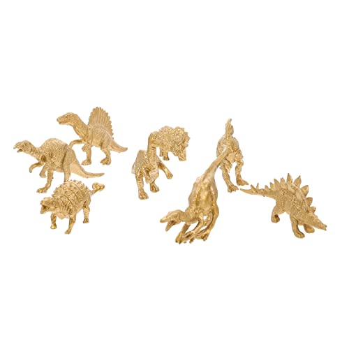 TOYANDONA 8 Stück Dinosaurier-Modell-Ornamente Dino kinderspielzeug Dinosaur Toy Spielzeugdinosaurier Goldene Dinosauriermodelle Geburtstag Zahlen Dinosaurierfiguren Desktop-Ornament Plastik von TOYANDONA
