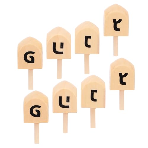 TOYANDONA 8 Stück Hölzerne Chanukka Dreidel Holzkreisel Kleine Spiele Für Jüdische Chanukka Partys Im Innen Und Außenbereich TOYANDONA 8 Stück Hölzerne Chanukka Dreidel Holzkreisel Kleine Spiele Für Jüdische Chanukka Partys Im Innen Und Außenbereich von TOYANDONA