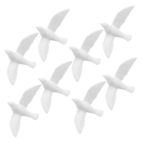 TOYANDONA 8stücke Miniatur Tauben Für Puppenhäuser Lebensechte Vögel Spielzeug Dekoration Für Mädchen Und Zubehör von TOYANDONA