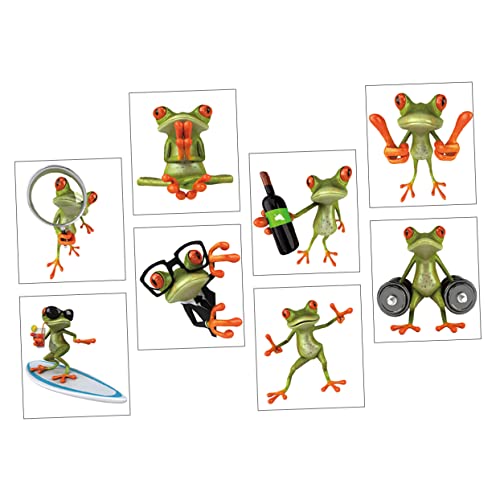 TOYANDONA 8 Stück Kreative Frosch Autoaufkleber Nagelaufkleber Autodekor Autoaufkleber Cartoon Aufkleber Fensteraufkleber Dekorative Aufkleber Autoaufkleber Froschmusteraufkleber von TOYANDONA