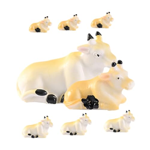TOYANDONA 8 Stück Mikro-Landschaftsverzierung Miniaturen von Nutztieren gewichtetes Stofftier Hund Mini-Kuh-Figur Niedliche Tierfigur Miniatur-Kuhfiguren Tierfiguren Harz Yellow TOYANDONA 8 Stück Mikro-Landschaftsverzierung Miniaturen von Nutztieren gewichtetes Stofftier Hund Mini-Kuh-Figur Niedliche Tierfigur Miniatur-Kuhfiguren Tierfiguren Harz Yellow von TOYANDONA