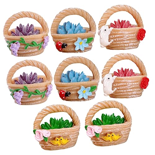 TOYANDONA 8 Stück Miniatur-Bonsai-Figuren blumendeko künstlich Artificial Flowers Decoration Desktop-Blumenkorb Puppenhauszubehör Fälschung gefälschtes Blumenmodell Landschaftsfiguren Harz TOYANDONA 8 Stück Miniatur-Bonsai-Figuren blumendeko künstlich Artificial Flowers Decoration Desktop-Blumenkorb Puppenhauszubehör Fälschung gefälschtes Blumenmodell Landschaftsfiguren Harz von TOYANDONA