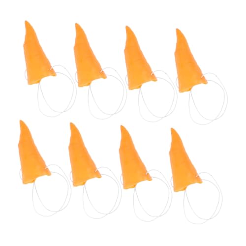 TOYANDONA 8 Stück Nase Kleben Weihnachtliche Karottennase Cosplay Schneemannnase Winterzubehör Cosplay Schneemann Karottennase Zubehör Für Karnevalspartys Schneemann-nasenstütze Vinyl Orange von TOYANDONA