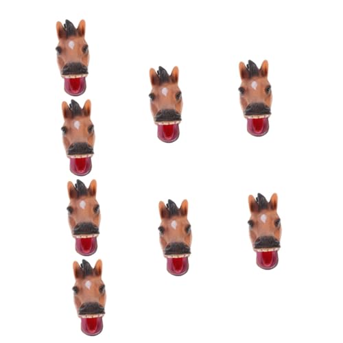 TOYANDONA 8 STK Puppenhandschuhe Tierkopfpuppen tierisches Handpuppenspielzeug Spielzeuge Handschuhe für Kinder Puppen Lernspielzeug beißendes Fingerspiel weiches Gummi Marionette Puzzle von TOYANDONA