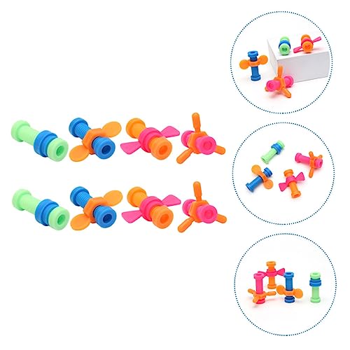 TOYANDONA 8 Stück Teiliges Buntes Abs Druckentlastungs Drehbare Schrauben für Fördert Kognitive Fähigkeiten und Hand Auge Koordination Stressabbauendes Lernspielzeug Sichere Zufällige Farbe von TOYANDONA