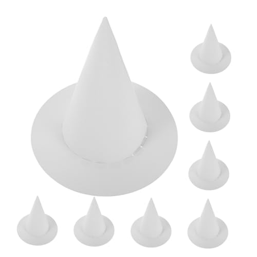TOYANDONA 8 Stück Teiliges Diy Hexenhüte für Weiße Papierhüte zum Bemalen Kreative Halloween Kostüm Accessoires Vielseitige Bastelmaterialien Kindgerechte Kunst Requisiten für Party und TOYANDONA 8 Stück Teiliges Diy Hexenhüte für Weiße Papierhüte zum Bemalen Kreative Halloween Kostüm Accessoires Vielseitige Bastelmaterialien Kindgerechte Kunst Requisiten für Party und von TOYANDONA