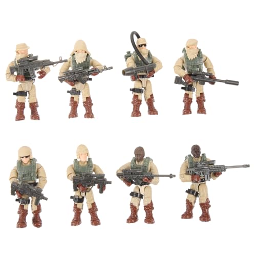 TOYANDONA 8 Stück Teiliges Kleine Soldaten Actionfiguren Bewegliche Miniatur Soldatenmodelle für Desktop Dekoration Detailreiche Militärfiguren für Rollenspiele von TOYANDONA
