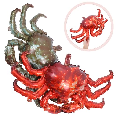 TOYANDONA 8 Stück Teiliges Krabben-folienballon- Realistische Aufblasbare Meeresdeko aus Aluminiumfolie Leichte Partydekoration für Geburtstag Seafood-Event und Themenveranstaltungen von TOYANDONA