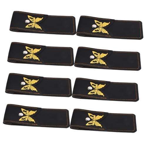 TOYANDONA 8 Stück Teiliges Leder Messerscheide für Gürtel Wasserdichtes Leichtes Aufbewahrungsetui für Faltermesser Kleine Tasche Zubehör für Cosplay Performance und Bühnenrequisiten Schwarz von TOYANDONA