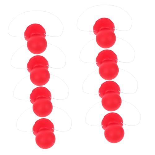 TOYANDONA 8 Stück Teiliges Rote Clownnasen Halloween Kostüm Zubehör Leichtes Party Requisit Für Karneval Spiel Familienfeiern Spaß TOYANDONA 8 Stück Teiliges Rote Clownnasen Halloween Kostüm Zubehör Leichtes Party Requisit Für Karneval Spiel Familienfeiern Spaß von TOYANDONA