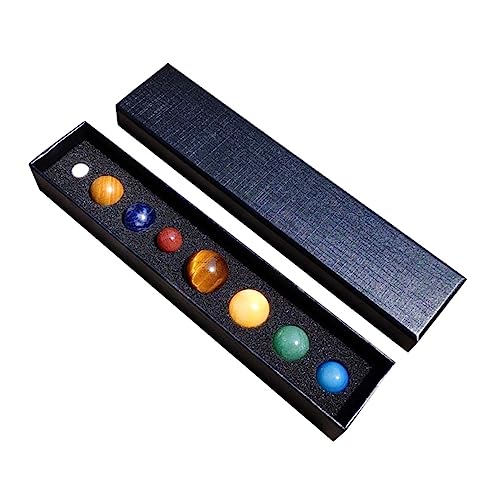 TOYANDONA 8 Stück Teiliges Sonnensystem Mineralstein Natürliche Planetenkugeln in Geschenkbox Farbenfrohe Runde Dekoration für Schreibtisch Sammler und Wohnraum Geschenk für Besondere TOYANDONA 8 Stück Teiliges Sonnensystem Mineralstein Natürliche Planetenkugeln in Geschenkbox Farbenfrohe Runde Dekoration für Schreibtisch Sammler und Wohnraum Geschenk für Besondere von TOYANDONA