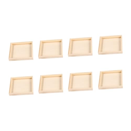 TOYANDONA 8 Stück Teiliges aus Holz Puzzle Aufbewahrungstabletts Umweltfreundlich Lackiert Sicher und Langlebig für Cube Puzzle Blöcke Glatte Oberfläche Praktische Sortierlösung von TOYANDONA