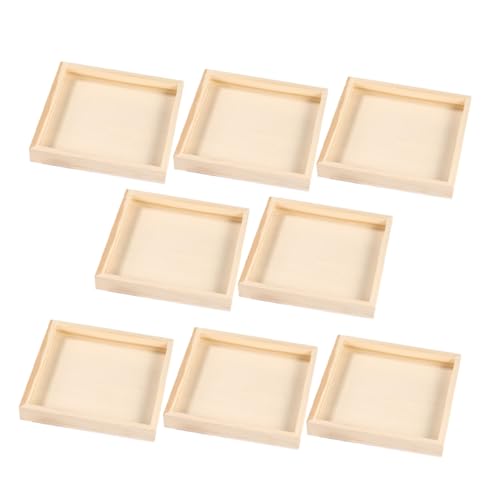 TOYANDONA 8 Stück Unlackierte Montessori Trays für Würfel Robuste Holzorganisatoren für Kreative Bastelprojekte und Familienspiele TOYANDONA 8 Stück Unlackierte Montessori Trays für Würfel Robuste Holzorganisatoren für Kreative Bastelprojekte und Familienspiele von TOYANDONA