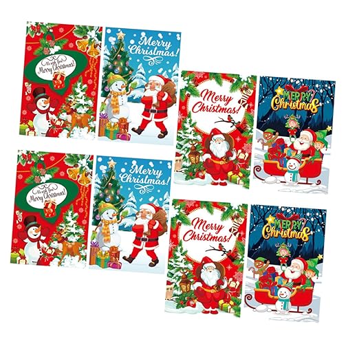 TOYANDONA 8 Stück Weihnachtliche Weinflaschen Etiketten Teiliges aus Strapazierfähigem für Partydekoration Selbstklebend Geeignet für Bars Zuhause Festlichkeiten Leichte Platzsparende von TOYANDONA