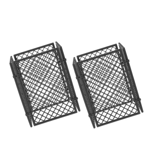 TOYANDONA 8 Stück Zubehör Für Schutznetz-bausteine Deko Minizaun Für Den Garten Mini -Zaun Weihnachtsbaumzaun Miniaturzaun Feenhafter Gartenzaun Abs Grey von TOYANDONA