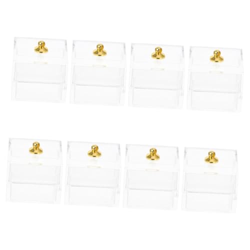 TOYANDONA 8 Teilige Box Mini Süßigkeiten Display Mädchen Puppenhaus Miniatur Boxen Miniatur Puppenhaus Zubehör Puppenhaus Zubehör Miniatur Modell DIY Foto Requisiten von TOYANDONA