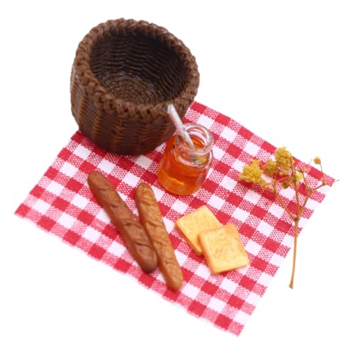 TOYANDONA Puppenhaus-frühstücksszene Miniaturmodell Miniaturpuppe Gefälschtes Foto-Requisite Realistisches Brotmodell Für Spielküche von TOYANDONA