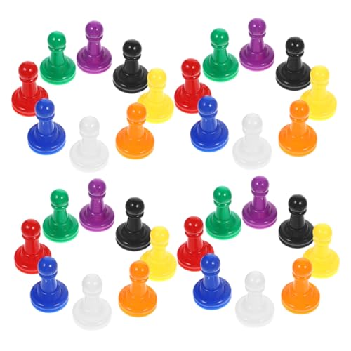 TOYANDONA 80 Stück Bunte Kunststoff Spielsteine für Brettspiele Tragbare Schachfiguren für Familienfeiern und Partys Vielseitige Tischspielkomponenten von TOYANDONA