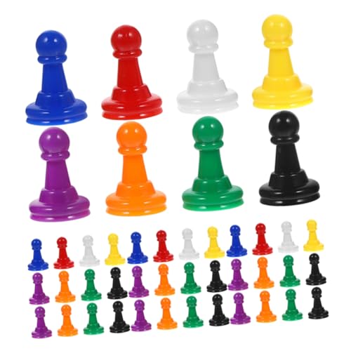 TOYANDONA 80 Stück Bunte Plastikspielsteine für Schach und Brettspiele Ersatz Kleine für Tischspiele und Partys Farben von TOYANDONA