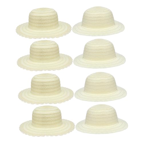 TOYANDONA Strohhüte Für Jungen Und Mädchen Weiß Handgefertigt Strohhüte Für Mädchen Jungen Und Groß Zum Dekorieren Eigener Und Sonnenhüte von TOYANDONA