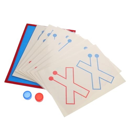 TOYANDONA 8St Kartenspiel Denksportspielzeug Unterscheidungsspiel Babyspielzeug Magnetfliesen für Lernspielzeug Montessori- Party lustiges Spiel Kleinkindspielzeug Papier von TOYANDONA
